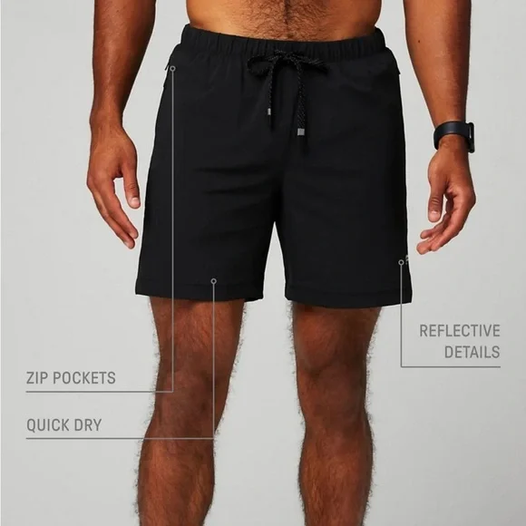 ✨2/$35✨Fabletics•Men’s The One Short 7” | XL | Black - Picture 5 of 6